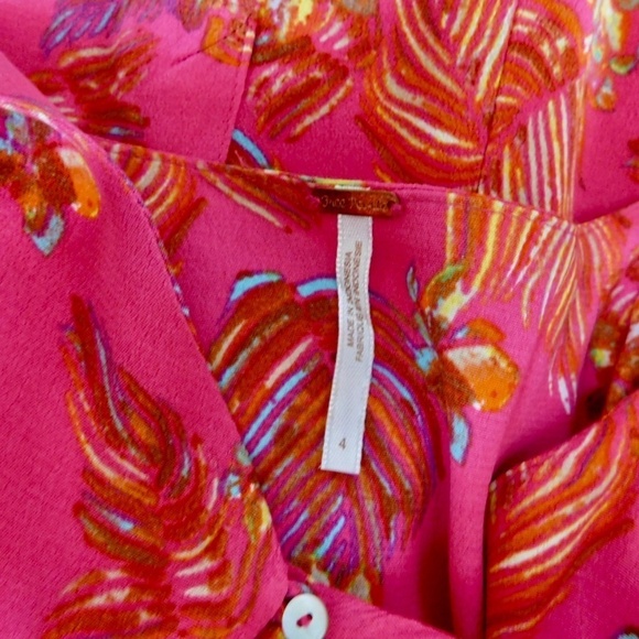 FREE PEOPLE Hot Tropics Jumpsuit Cropped Floral Tie Waist Colorful Print Size 4 - Picture 13 of 16